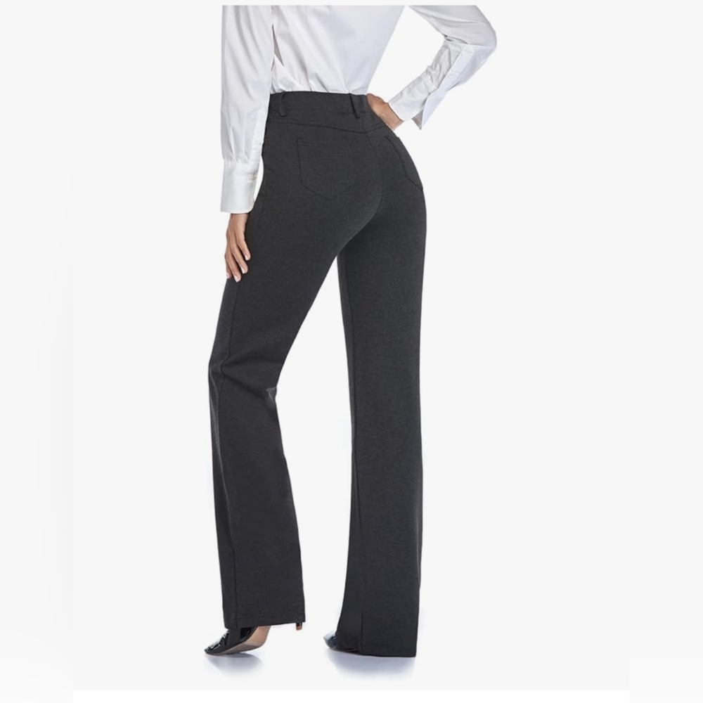 Gray Boot-Leg Pants - Picture 3 of 5